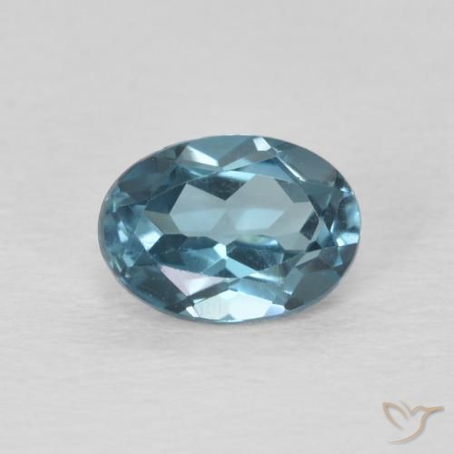 1.11ct Natural Azul Londres Topacio, Ovalada, VVS