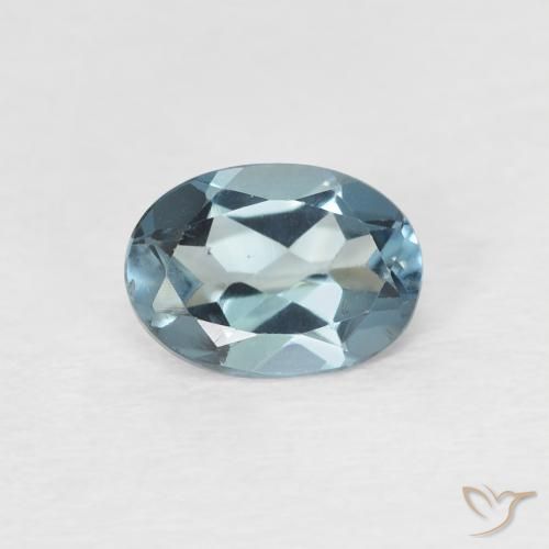 0.87ct Natural Azul Londres Topacio, Ovalada, VVS-VS
