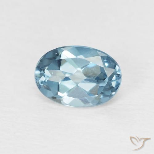 1.05ct Natural Azul Londres Topacio, Ovalada, VVS-VS