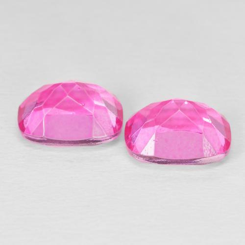 Gemas de topacio rosa natural de 7,73 ct, corte cojín, VVS-VS