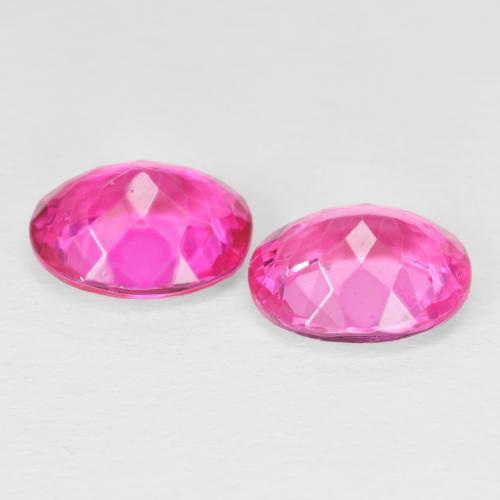 Gemas de Topacio Rosa oscuro natural de 9.23 ct, Corte Óvalo, VVS-VS