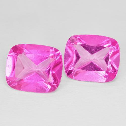 Gemas de Topacio Magenta intenso natural de 20.19 ct, Forma Cojín, VS
