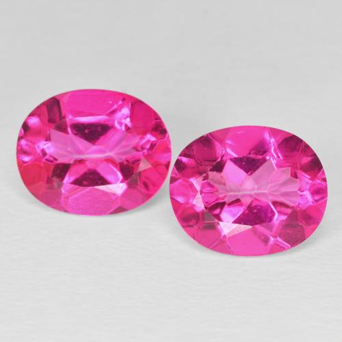 8.64ctw Natural Medium Dark-Pink Topacio, Ovalada, VVS-VS