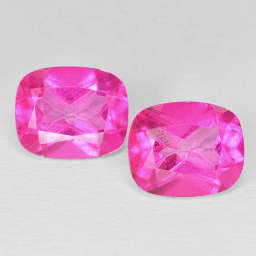 Gemas de Topacio Medium Dark-Pink natural de 10.01 ct, Forma Cojín, VS
