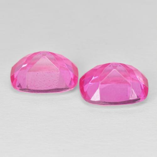 Gemas de Topacio Rosado intenso natural de 9.50 ct, Forma Cojín, VVS-VS