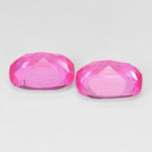 Gemas de Topacio Magenta intenso natural de 8.85 ct, Forma Cojín, VVS-VS