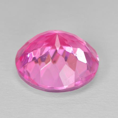 Topacio rosa natural de 12,00 ct, corte redondo, VVS-VS