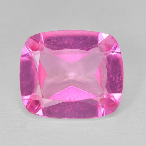 9.61ct Natural Medium Dark-Pink Topacio, Forma Cojín, VVS-VS