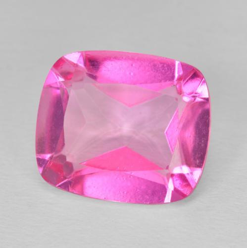 Topacio Medium Dark-Pink natural de 9.61 ct, Forma Cojín, VVS-VS