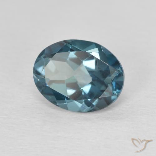 Topacio Azul Londres natural de 2.18 ct, Ovalada, VVS-VS