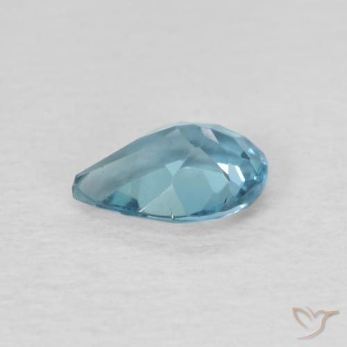 Topacio Azul Suizo natural de 0.80 ct, En forma de pera, VVS-VS