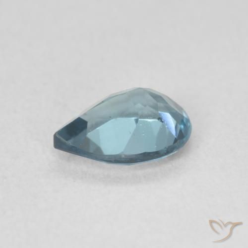 Topacio Azul Londres natural de 0.83 ct, En forma de pera, VVS-VS
