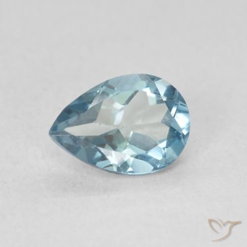 0.86ct Natural Azul Cielo Topacio, En forma de pera, VVS-VS