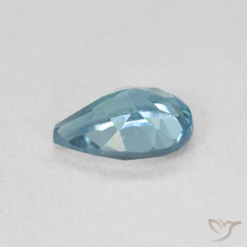 Topacio Azul Cielo natural de 0.86 ct, En forma de pera, VVS-VS