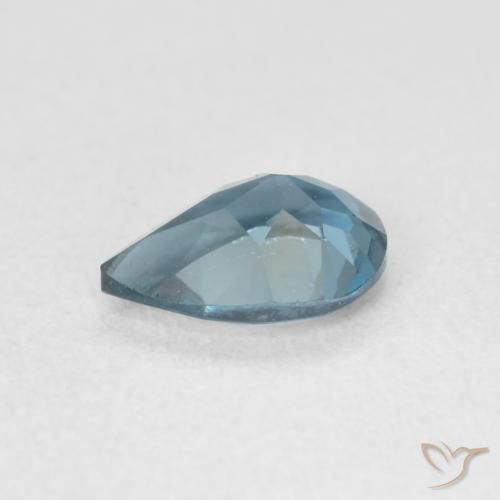 Topacio Azul Londres natural de 0.85 ct, En forma de pera, VVS-VS