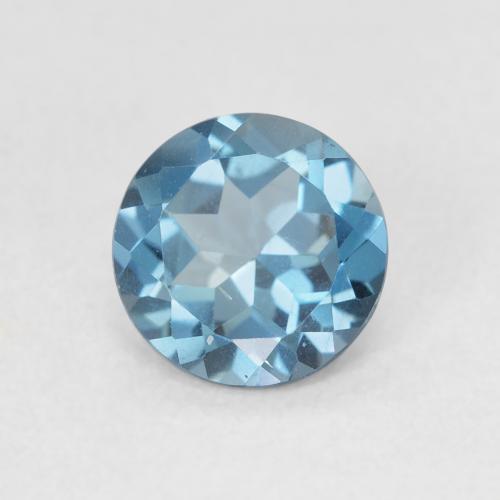 1.48ct Natural Azul Suizo Topacio, Redondo, VS