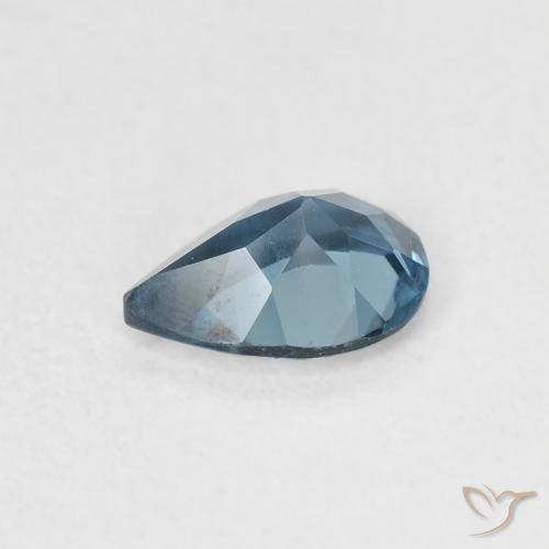 Topacio Azul Londres natural de 0.85 ct, En forma de pera, VS