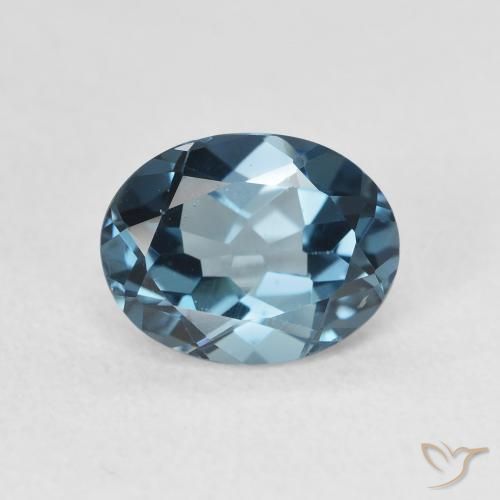 2.28ct Natural Azul Londres Topacio, Ovalada, VS