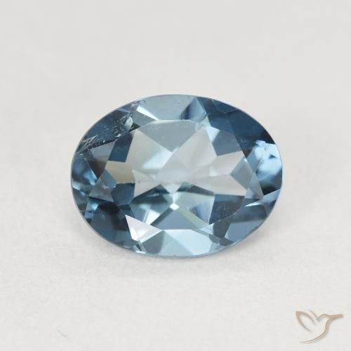 2.23ct Natural Azul Londres Topacio, Ovalada, VS