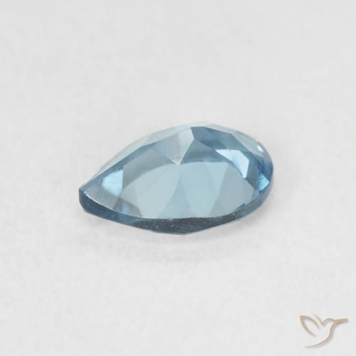 Topacio Azul Londres natural de 0.90 ct, En forma de pera, VS