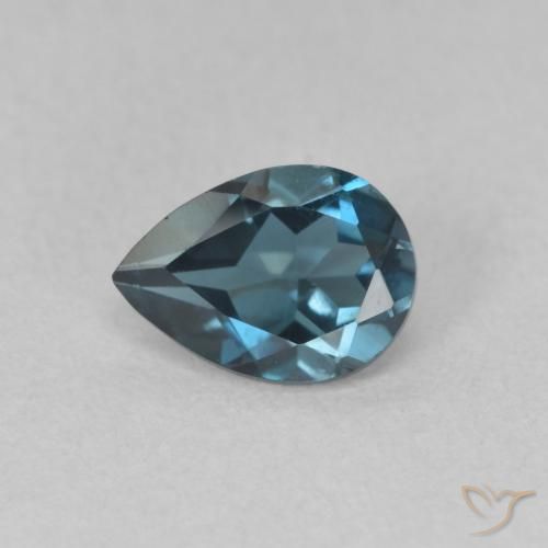 0.89ct Natural Azul Londres Topacio, En forma de pera, VVS-VS