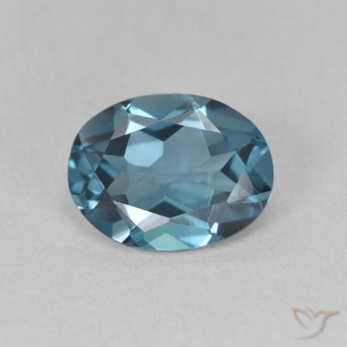 2.09ct Natural Azul Londres Topacio, Ovalada, VVS-VS