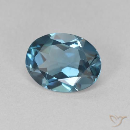 Topacio Azul Londres natural de 2.09 ct, Ovalada, VVS-VS