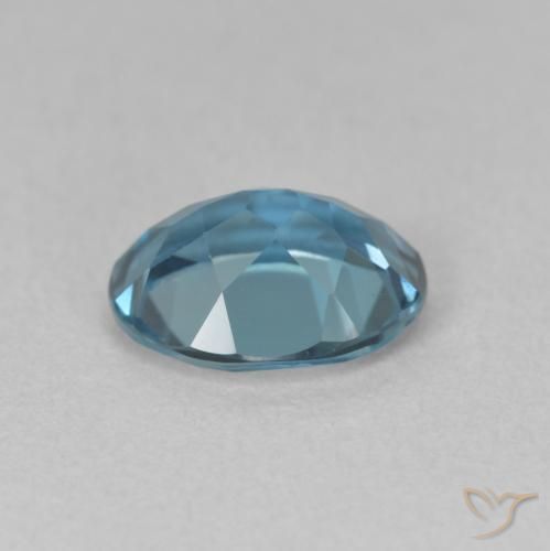 Topacio azul natural de 2,15 ct, corte óvalo, VVS-VS