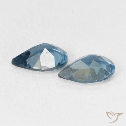 Gemas de Topacio Azul Londres natural de 1.51 ct, En forma de pera, VVS-VS