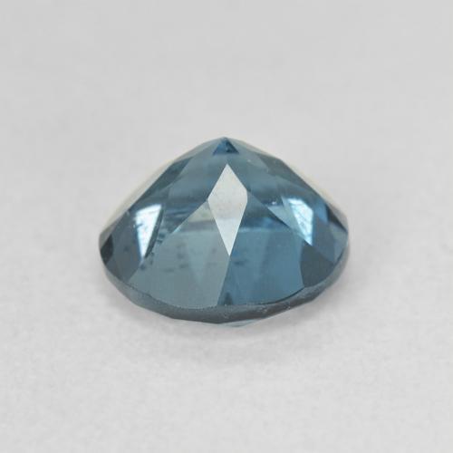 Topacio Azul plateado intenso natural de 1.68 ct, Corte Redondo, VS