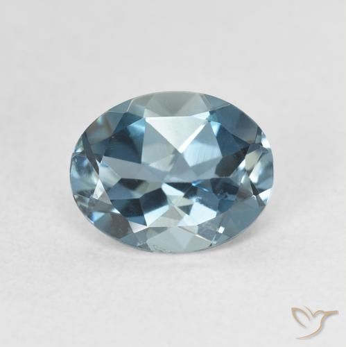 2.11ct Natural Azul Londres Topacio, Ovalada, VS