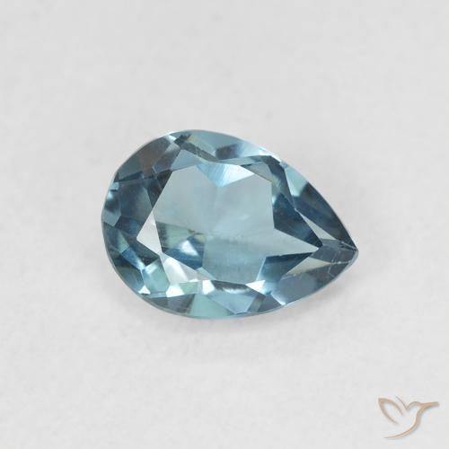 Topacio Azul Londres natural de 0.92 ct, En forma de pera, VS