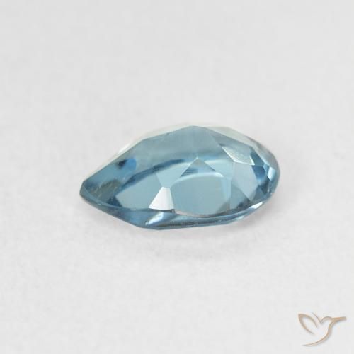 Topacio Azul Londres natural de 0.92 ct, En forma de pera, VS