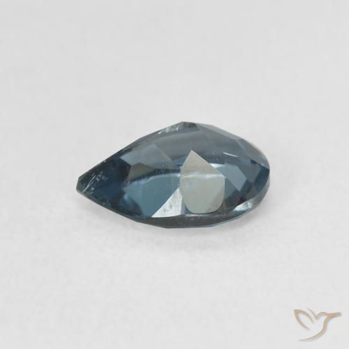 Topacio Azul Londres natural de 0.86 ct, En forma de pera, VS