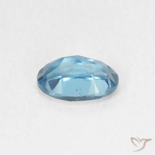Topacio Azul Londres natural de 0.65 ct, Ovalada, VVS