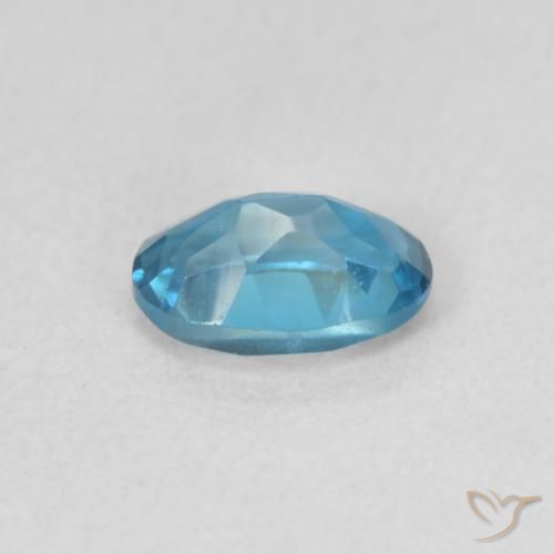 Topacio Azul Londres natural de 0.59 ct, Ovalada, VVS