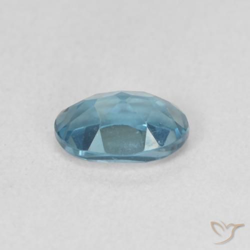 Topacio Azul Londres natural de 0.60 ct, Ovalada, VVS