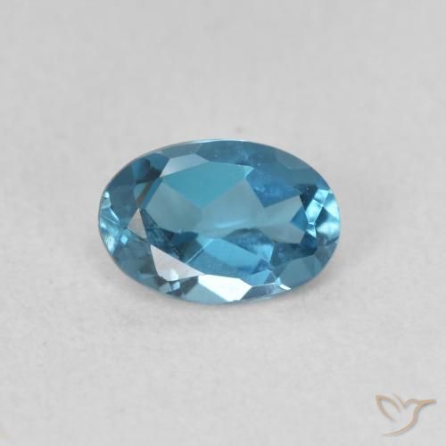 0.53ct Natural Azul Londres Topacio, Ovalada, VVS