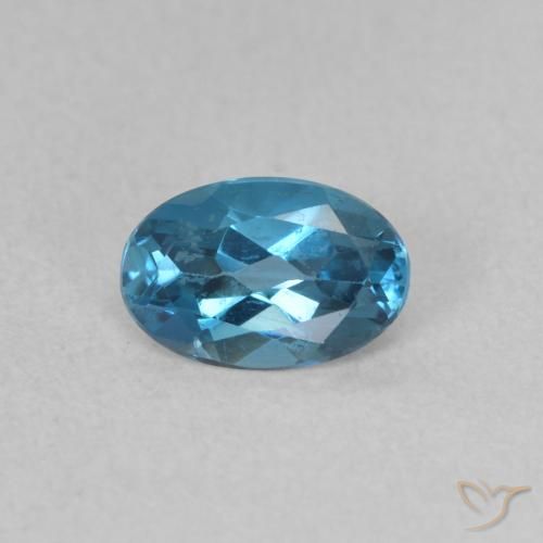 0.50ct Natural Azul Londres Topacio, Ovalada, VVS