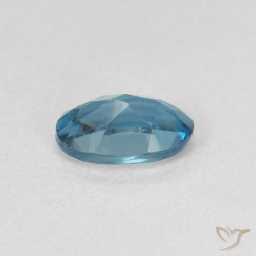 Topacio Azul Londres natural de 0.58 ct, Ovalada, VVS