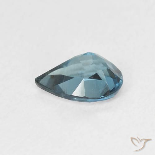 Topacio Azul Londres natural de 0.74 ct, En forma de pera, VVS