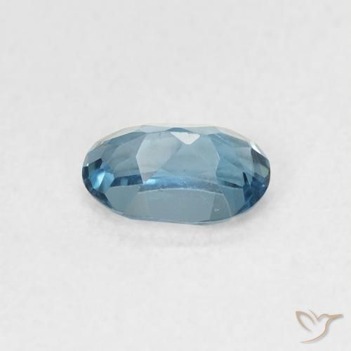 Topacio Azul Londres natural de 0.56 ct, Ovalada, VVS