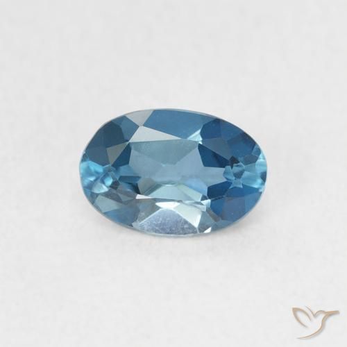 0.57ct Natural Azul Londres Topacio, Ovalada, VVS