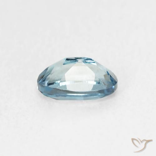 Topacio Azul plateado intenso natural de 0.63 ct, Ovalada, VVS