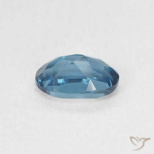 Topacio Azul Londres natural de 0.65 ct, Ovalada, VVS