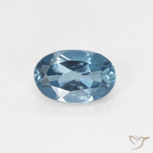 0.62ct Natural Azul Londres Topacio, Ovalada, VVS
