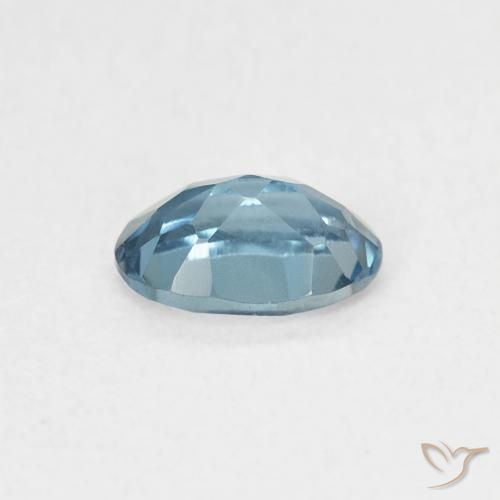 Topacio Azul Londres natural de 0.55 ct, Ovalada, VVS