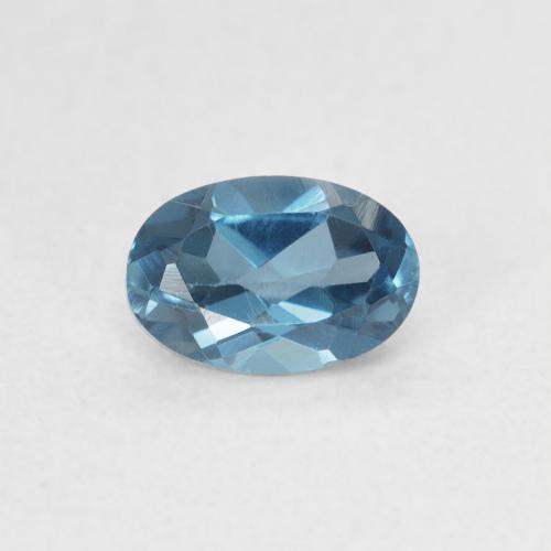 0.61ct Natural Azul Londres Topacio, Ovalada, VVS