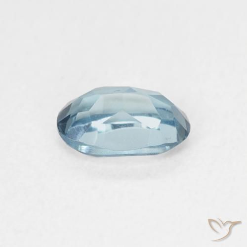 Topacio Azul Londres natural de 0.60 ct, Ovalada, VVS