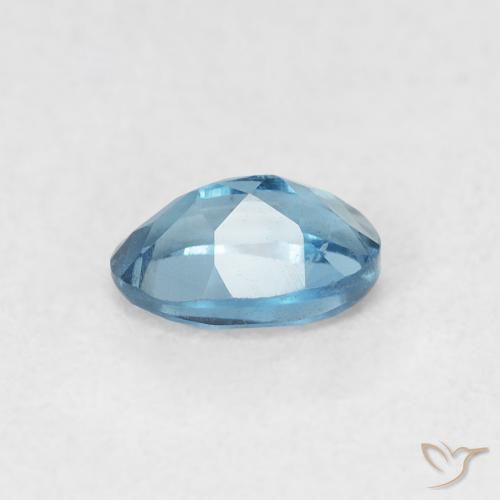Topacio Azul Londres natural de 0.63 ct, Ovalada, VVS